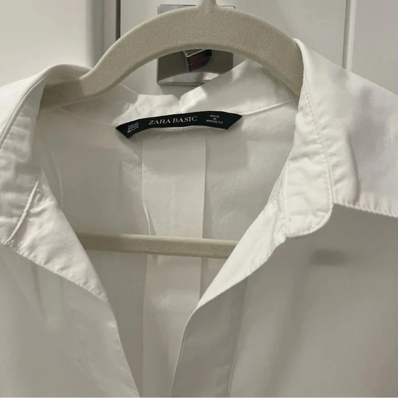 Zara White Blouse with Details on the side- Size XS; Worn Once - Picture 4 of 9